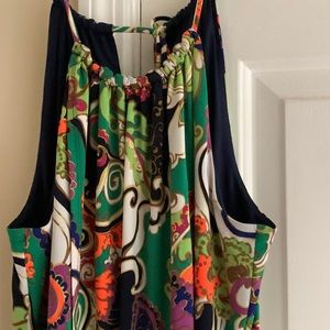 Trina  Turk beautiful dressy flowing dress. Size 4. Adjustable and slimming.